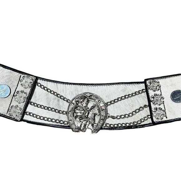 Argentinian Vintage Gaucho Cowhide Coin BeltSize 36 - Picture 7 of 7